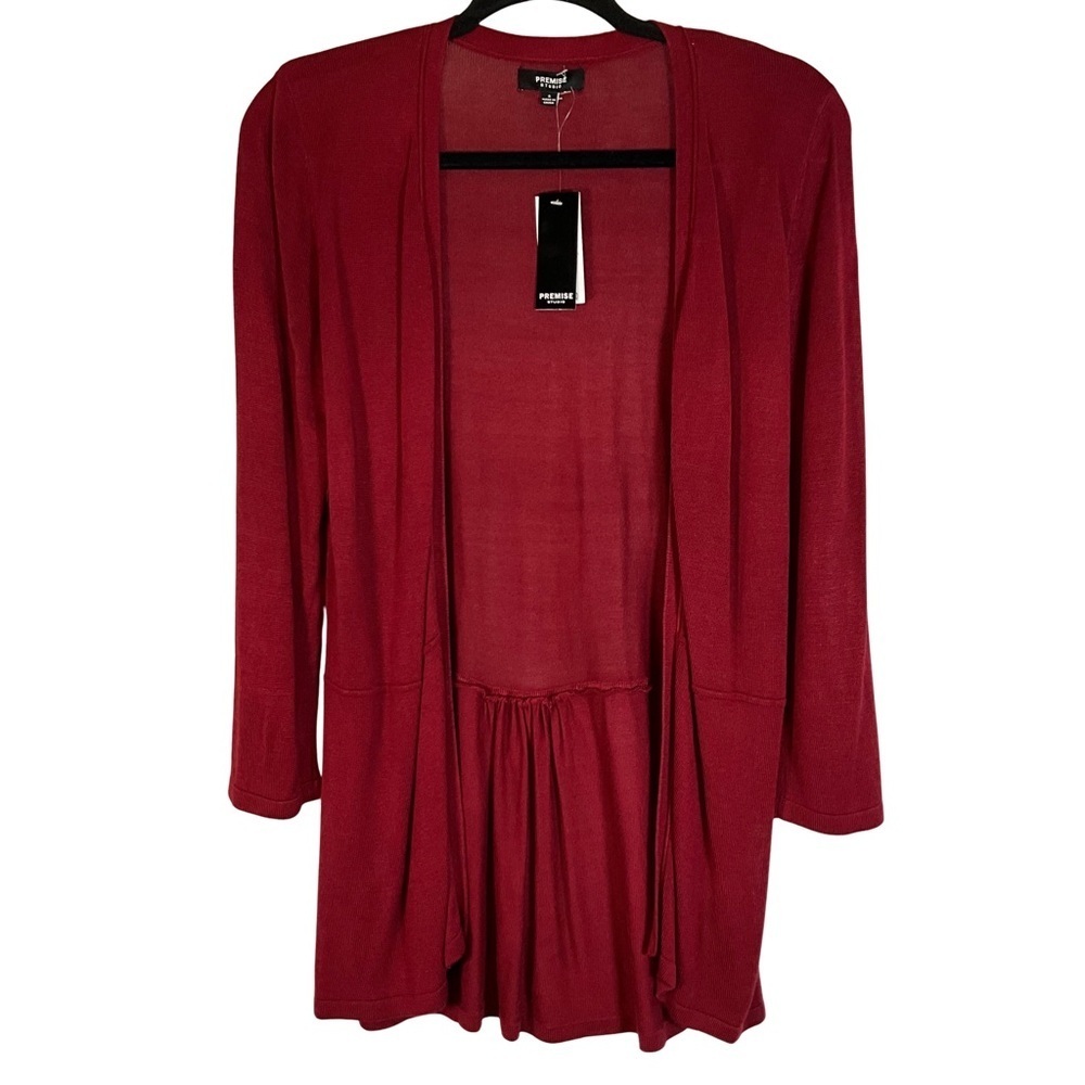 Premise Cardigan Size S Red Long Sleeve